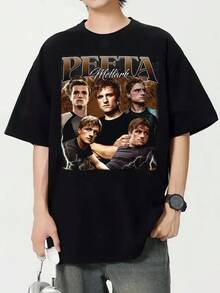 Camiseta Vintage De Peeta Mellark, Regalo Para Mujer Y Hombr - Negro - Ver 6