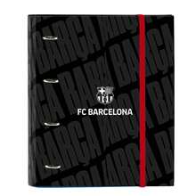FC Barcelona 巴塞隆納足球俱樂部 A4 四孔活頁夾，35 毫米環，含替換內芯，尺寸 27 x 32 x 3.5 厘米（3 公升），硬封面，100 張，5x5 方格，80 克/平方米紙張，彈性封口和內頁分隔頁 - 免費送貨 ✅ 48 小時 24/48 小時 - 資料夾(10) - 查看 2
