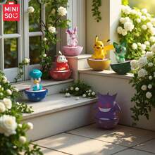 MINISO Pokémon 滾動杯造型公仔花園裝飾，皮卡丘與好友動漫角色搖擺擺飾，可愛花園桌面裝飾收藏品，動漫愛好者的完美收藏禮物 - 1件隨機款式 - 查看 4