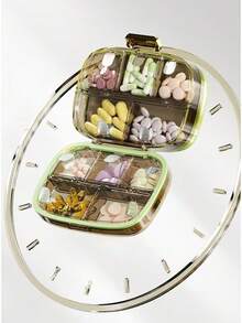3-Layer Portable Storage Box, 10-Compartment Moisture-Proof Organizer For Pills, Jewelry And Small Items, Waterproof Sealed Lid Portable Pill Box, Suitable For Vitamins, Dietary Supplements And Various Small Accessories - Multicolor - View 6