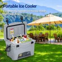 Ice Retention Hard Sided Cooler Extra-Thick Foam, Cool Riser Tech, T-Latches, Stainless Handles, - KUER-c-20 Cool Gray - View 6