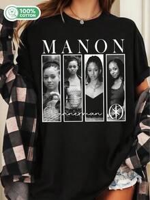 MANON BANNERMAN T-Shirt Design, Manon KATSEYES - Black - View 1