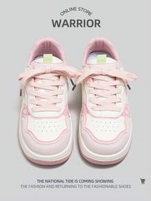 WARRIOR 1 đôi giày thể thao nữ cổ thấp kiểu dáng thường ngày - Gạo màu hồng xanh - Xem 5