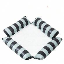 Kursi Santai Terapung Lipat untuk Kolam Renang, Matras Terapung Bergaris dengan Sandaran Punggung yang Dapat Dipompa, Hammock Air, Cincin Renang, Hadiah Musim Panas yang Sempurna, Matras Terapung Multifungsi untuk Dewasa, Kursi Santai Kolam Renang, Cocok untuk Relaksasi Liburan - MultiWarna - View 11