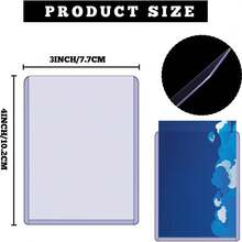 3/5/10/20/25/30/50/100Count 35Pt Topload Holders For Cards,Baseball Card Protectors, Made Of Hard Plastic,7.6x10.2cm Rigid Plastic Card Sleeves, Baseball Card Protectors Made Of Hard Plastic, Suitable For Baseball Cards, Game Cards, Trading Cards - Multicolor - View 6