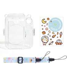 Camera Bag Instant Camera Protective Case Mini 12 Protective Shell Transparent Shell Crystal Shell Shoulder Strap Stickers Photo Bag Protective Shell 3-In-1 Set Strap Ckers Crystal Shell 3 PiecesSet Exquisite Gift Fashionable Portable - View 8