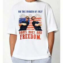 On Fourth Of July Boats Anh Freedom Step Brothers Movie Humor Shirt Cozy Graphic-Shirt Chilly Days LGE2 - 主圖顏色 - 查看 1