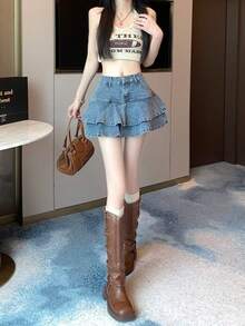 Women Shorts - Blue - View 5