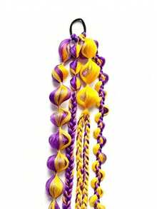24 Inch Color Bubble Fried Dough Twists Braid, Various Color Combinations, Sweet And Cool Fried Dough Twists Braid - Multicolor - View 5