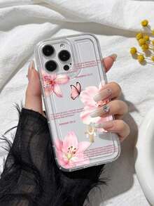 Floral And Butterfly Print Phone Case Compatible With IPhone And Galaxy, Protective Case With Christian Cross And Bible Verse - 多色 9 - 查看 4