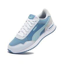Puma 男女通用复古拼接休闲运动鞋，款式编号：39840508，适合春秋季穿着 - 淺藍色-熱帶湖藍-銀色-白色 - 查看 8