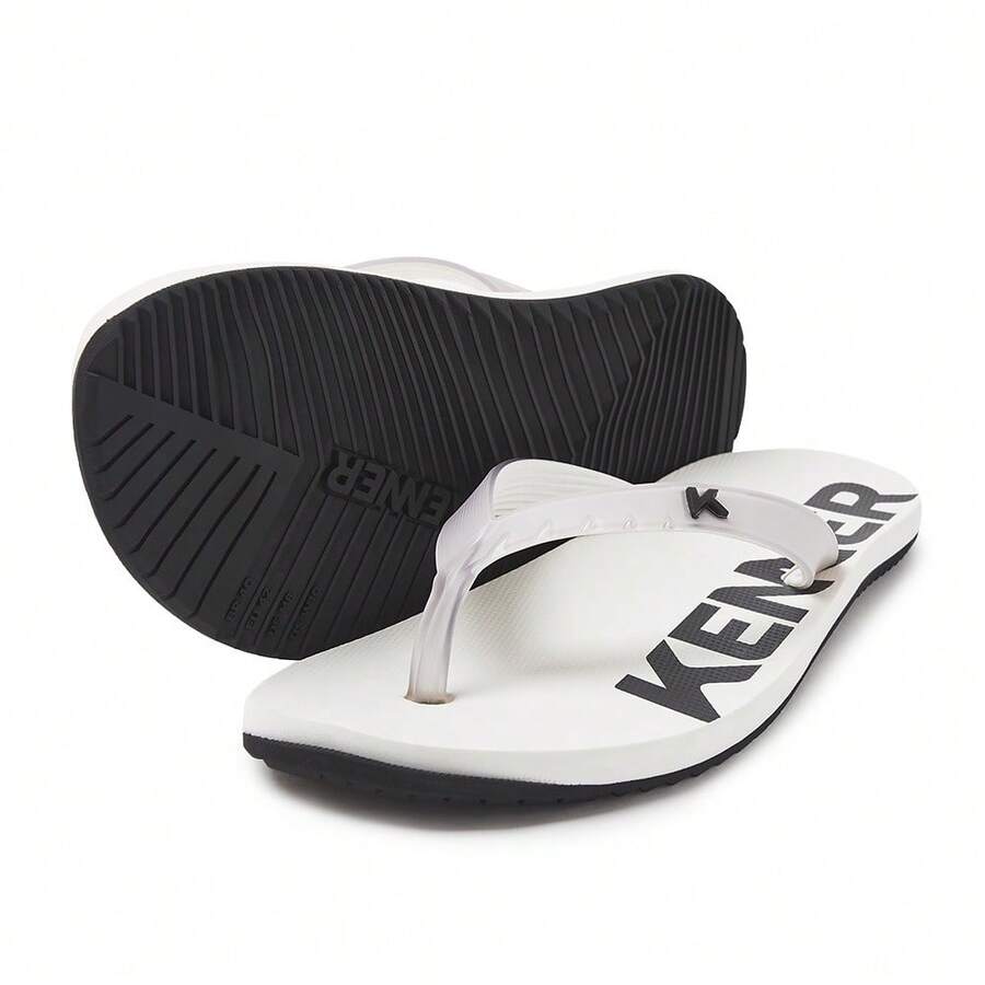 Kenner Original Red Sandal Flip-Flops For Men And Women - Black and White - View 1