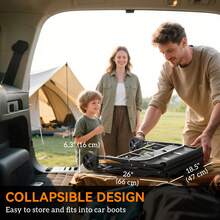 Outsunny Collapsible Folding Wagon Cart, Heavy Duty Outdoor Utility Garden Cart With Universal Wheels And Adjustable Handle For Sports, Camping, Shopping, Grey - 灰色 - 查看 5