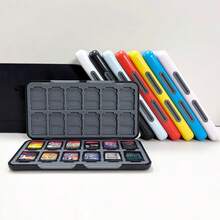24 Slots Game Card Storage Box Compatible With Switch 2 Switch OLED Switch Lite, Portable Game Cartridge Case Holds 24 Game Cards & SD Memory Cards Light Travel Protective Holder - View 2