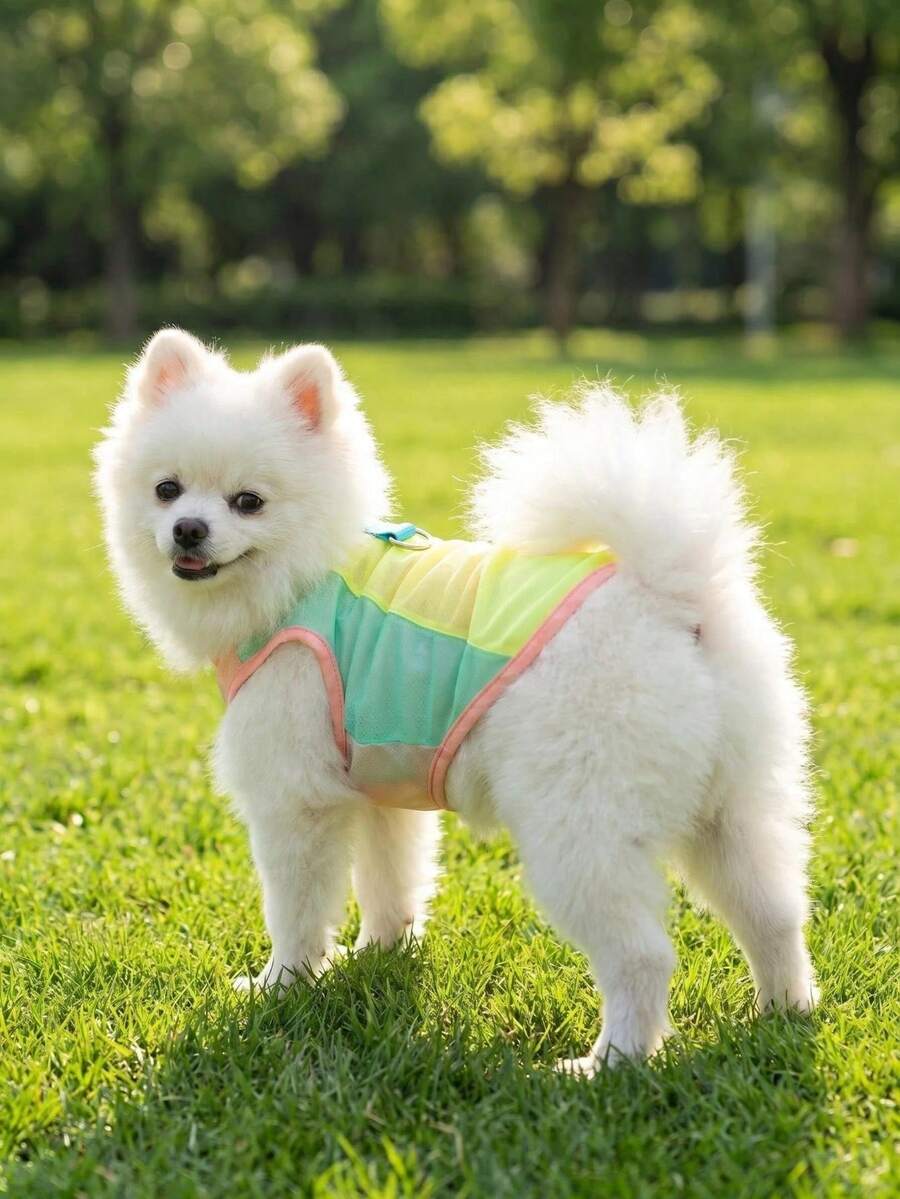 1件柴犬、博美犬、柯基犬服装,防掉毛,防晒,轻便透气,适合春夏穿着。 - 粉色 - 查看 1