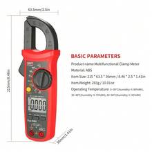 Uni-T Ut202a+ Digital Clamp Multimeter 600mA 10kHz - Red - View 7
