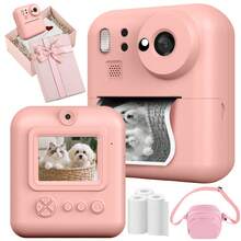 Máy ảnh in ảnh tức thời cho trẻ em, máy ảnh đồ chơi trẻ em, quay video độ phân giải cao 1080P, camera kép trước và sau, máy nghe nhạc, trò chơi vui nhộn, phù hợp cho bé trai, bé gái và thanh thiếu niên từ 6, 7, 8, 9 và 10 tuổi trở lên, quà sinh nhật phổ biến, quà Giáng sinh phổ biến, quà tặng lý tưởng cho năm học mới, quà kỷ niệm hoàn hảo. - Nhiều màu - Xem 22