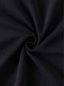 Camiseta Casual de Cuello Redondo para Niños de Verano, Camiseta de Moda para Adolescentes, Poliéster, Tejido de Punto, Corte Regular para Primavera/Verano, Camiseta con Patrón Geométrico - Negro - Ver 5