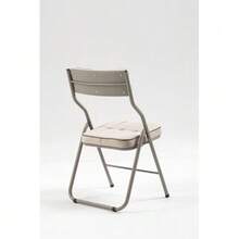 Folding Chairs In A Pack Of 2 – Folding Dining Chairs With Cushions, Portable And Already Assembled, Additional Folding Chairs For Guests, Kitchen, Office, Wedding And Party - 卡其色 - 查看 5