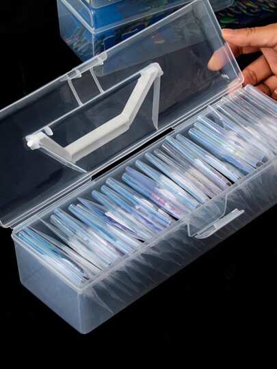 1pc Large Capacity Handheld Portable Nail Art Tool Storage Box, Wearable Nail Polish Organizer Display Case, Lightweight Jewelry Accessories Empty Box