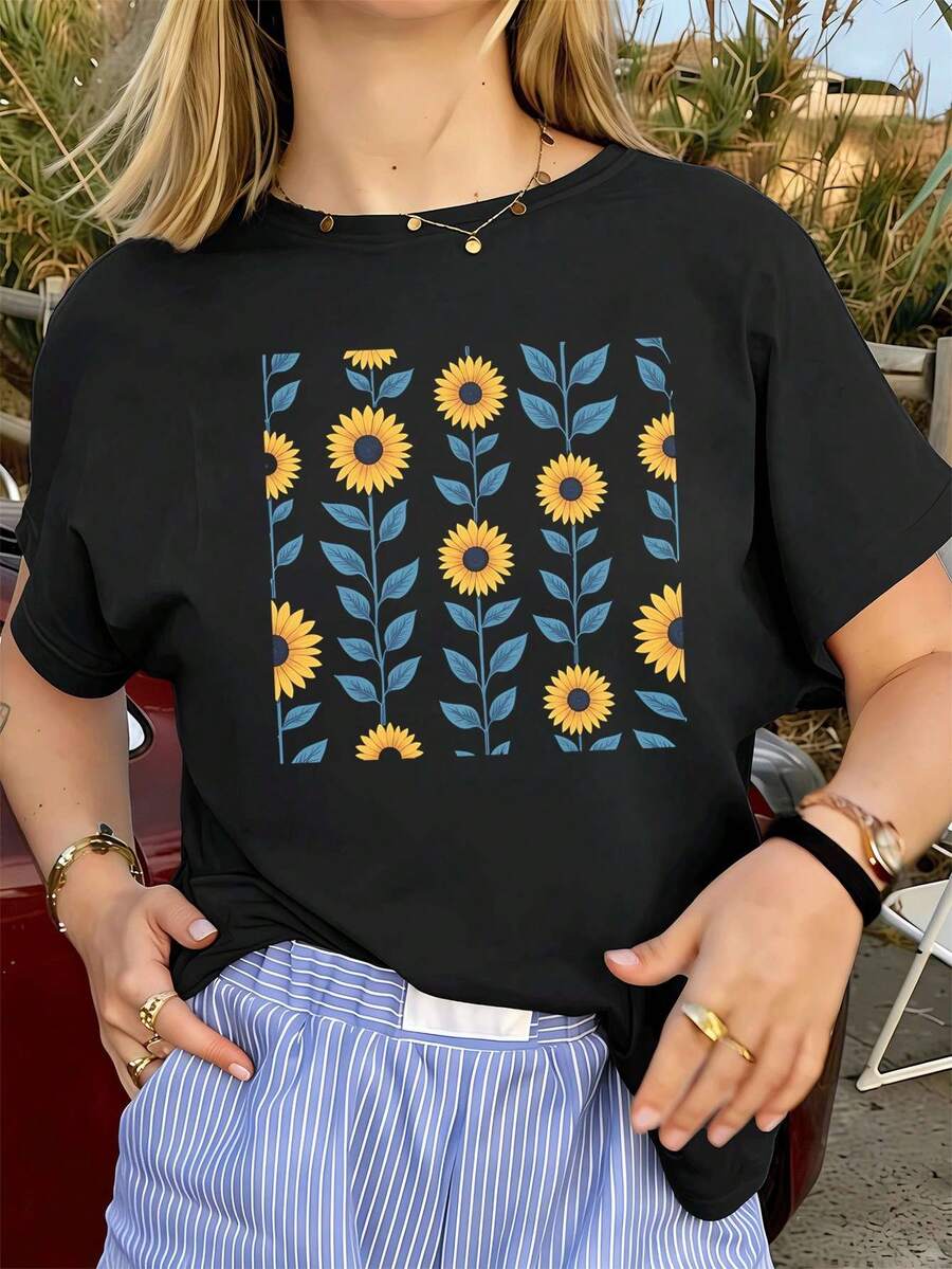 Women T-Shirts - Black - View 1