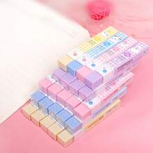 1 pieza Goma de borrar de color, goma de borrar rectangular larga, goma de borrar de estilo coreano color caramelo para estudiar - Multicolor - Ver 1