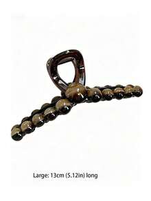 1pc Fashionable Coffee-Colored Hair Claw Clip, Suitable For Daily Wear, Commuting, Casual Outings, Dates, Traveling, And A Versatile Accessory For Spring/Summer Outfits - Multicolor - View 6