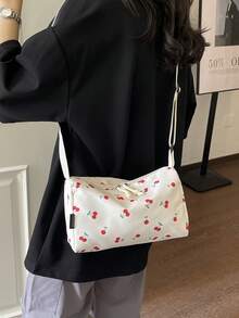 Fashionable New Solid Color College Style Large Capacity Shoulder Bag, Lightweight, Casual, Simple And Versatile Lace Up Decoration Women's Crossbody Bag, Suitable For Shopping, Wallets, Shopping, Young Women, College Students, Newcomers, And White-Collar Workers. They Are Very Suitable For Offices, Universities, Work, Business, Commuting, Outdoor Activities, Travel, And Outings - Multicolor - View 4
