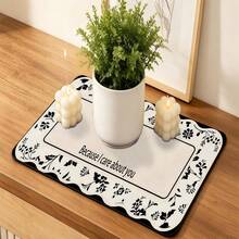1pc Spring Floral Pattern Kitchen Countertop Mat, Washing Machine & Dryer Top Protective Pad, Diatomite, Washing Machine Dust Cover, Kitchen Accessories, Anti-Slip, Suitable For Laundry Room, Bathroom, Home & Room Decor - Spring Flowers - View 6