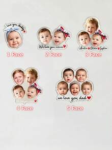 1/3/5pcs Customizable Photo Acrylic Magnets, Personalized Photo And Text Magnets, Baby Photo Gift, Family Keepsake For Refrigerator, Storage Cabinet, Toolbox Or Magnetic Board, Save The Date Magnets - Multi-color (acrylic Version) - View 12