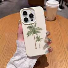 Fashionable Printed Cell Phone Case 20261pc, Vacation Style, TPU Material, Summer Coconut Tree Design, Compatible With Phones, Spring Gift, International Version, Not The National Version - 白色 10 - 查看 4