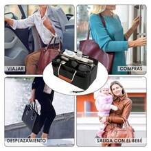 1188- Lukovee Organizador de Bolsas para Mujer inserto Organizadores de Bolsa de Mano de Fieltro con 14 Bolsillos Organizador Maquillaje Neceser Aseo para Viaje Compatible con una Variedad de Marcas - NegroNuevo - Ver 7