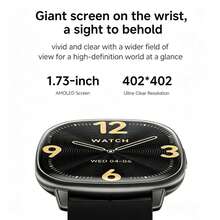 Smart Watch, 1.73" Large AMOLED Display Smartwatch With Heart Rate Monitor, 100 Sport Modes, Sleep Tracker, Remote Camera, Step Counter, Music Control - Silicone Strap For Women Men - View 9