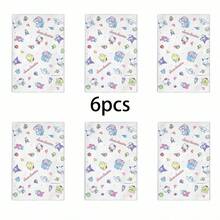 Miniso Bộ khăn Sanrio Characters All-Star, bộ sưu tập nhân vật hoạt hình dễ thương in hình, khăn cotton nguyên chất mềm mại, có sẵn gói 1, 2, 3, 4, 5, 6 chiếc, hoàn hảo cho phòng tắm & sử dụng tại nhà - màu - Xem 6