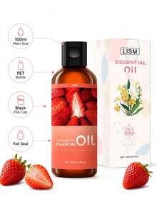 100ml/30ml Strawberry Fragrance Essential Oil, Suitable For Aroma Diffuser, Humidifier, Soap/Candle Making, Ideal Gift - one-size - View 7