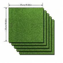 30cm X 30cm/25cm X 25cm Artificial Grass Mat, Fake Moss Lawn Carpet, DIY Micro Landscape Home Decor - Army Green - View 7