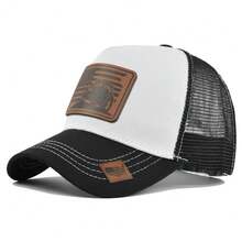 Polo de golf , Gorra de golf, Gorra de golf, Gorra de golf, Para hombre, Para mujer, Gorra con visera, Sombrero de sol para mujer, Gorra de béisbol de malla con pico de pato y etiqueta de cuero LA Tractor, Gorra con visera bordada, Gorra de malla para verano con protección solar 2026 - CM678-35 Café y Verde - Ver 19