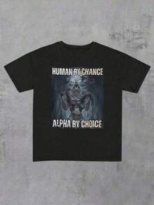 Camisetas de mujer, ropa de verano a la moda con estampado de letras de anime, cuello redondo y manga corta, camiseta moderna para la graduación 2026, ropa para fiestas de verano, top casual retro holgado, cómodo y transpirable, esencial para el verano, camiseta de anime, camiseta clásica, camiseta unisex de algodón puro de anime japonés, ropa de verano para hombre, ropa Y2K, camiseta vintage elegante, camiseta holgada de manga corta, camiseta divertida con estampado en la manga, conjuntos de verano, atuendo para conciertos de rock, tops de vacaciones, tops casuales de verano, ropa casual cómoda para exteriores, conjuntos familiares a juego, camiseta gráfica, corte regular, suave y ligera, para amantes de la cultura pop, estilo urbano, regalo imprescindible para entusiastas de la moda, regalo perfecto para hombres y mujeres, camiseta de cuel - Negro - Ver 1