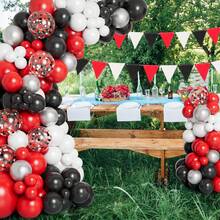 96pcs Red Black White Balloon Garland Arch Kit, Assorted Sizes Red Black White Silver Multicolor Balloons, Suitable For Boys Girls Children Shower Birthday New Year Graduation Wedding Racing Poker Party Decoration - Multicolor - View 4