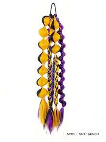24 Inch Color Bubble Fried Dough Twists Braid, Various Color Combinations, Sweet And Cool Fried Dough Twists Braid - Multicolor - View 3