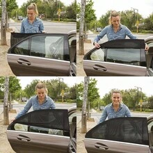 4pcs Car Sunshade Side Window Curtains | Rear Window UV Protection Sunshade | Heat Insulation & Temperature Reduction | Summer Essential Car Accessories | Father's Day Birthday Gift - A - View 3