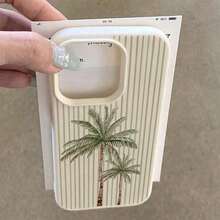 Funda para Celular con Estampado de Moda 20261pc, Estilo Vacacional, Material TPU, Diseño de Cocotero de Verano, Compatible con Teléfonos, Regalo de Primavera, Versión Internacional, No la Versión Nacional - Blanco 8 - Ver 3