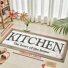 1pc Home Decor, Kitchen Text & Graphics Printed Mat, Silica Gel Kitchen Carpet, Washable Rectangular Rug, Suitable For Living Room, Bedroom, Hallway, Bathroom, Laundry Room - Polyester Carpet, Indoor & Outdoor Home Decor - Multicolor - View 18