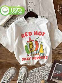 Women's T-Shirt For Spring And Summer - 白色 - 查看 1