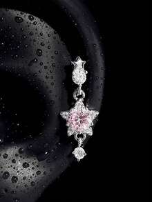 1 buah Anting Stud Bintang Berkilau Minimalis dengan Liontin dan Rumbai, Anting Serbaguna - MultiWarna - View 3