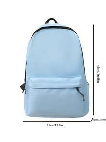 Unisex Minimalist Black Backpack | Water-Resistant Nylon Daypack For Work/Commute/School | Adjustable Straps Multi-Pocket,Y2k - Multicolor - View 6