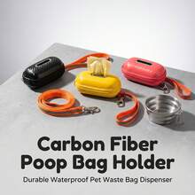 1pc Unscented Basic Dog Waste Bag With Dispenser And Leash Clip, Size 4.3" X 2.3", Portable And Practical - Multicolor - View 2