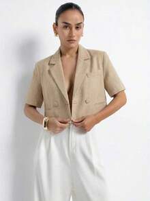 Women Blazers - 杏 - 查看 7