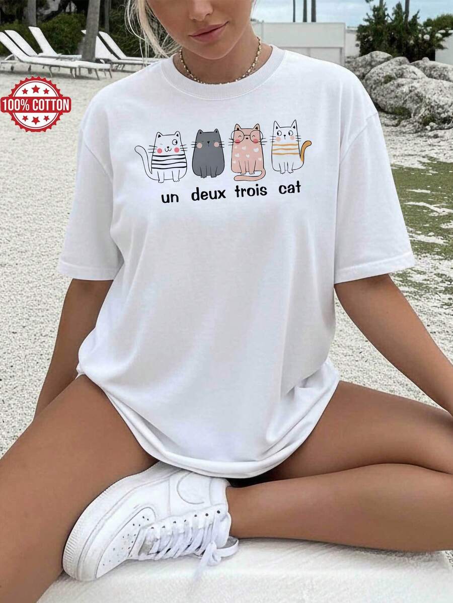 Women T-Shirts - [White] - View 1