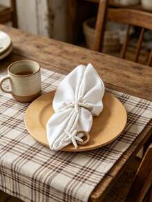 4pcs/Set Starfish Decor Napkin Ring,Ideal For Outdoor, Themed And Holiday Table Decor-Handwoven Linen Napkin Rings With Floral Design - Natural Jute Material For Nautical Theme Table Decor, Perfect For Parties, Weddings, Birthdays - View 12